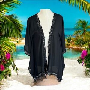 Shein Black Kimono/Swimsuit Coverup